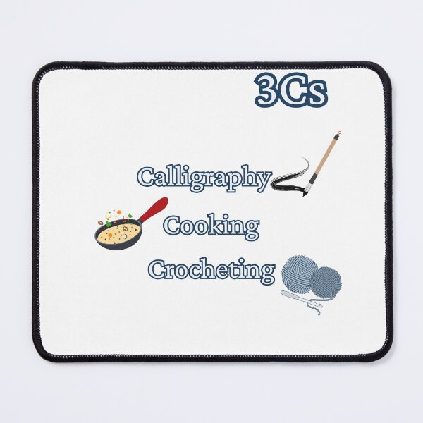 Item preview, 3Cs I enjoy - Calligraphy, cooking and crocheting designed and sold by serenebookworm.