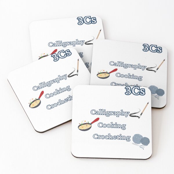 Item preview, 3Cs I enjoy - Calligraphy, cooking and crocheting designed and sold by serenebookworm.