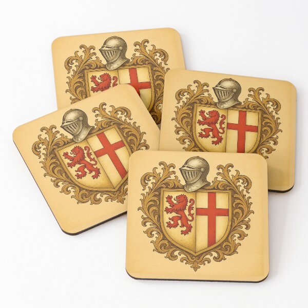 Item preview, British Heraldic Crest - Lion & Saint George Cross Badge designed and sold by Myra365Art.