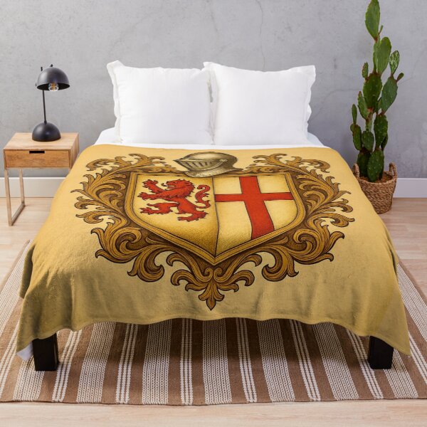 Item preview, British Heraldic Crest - Lion & Saint George Cross Badge designed and sold by Myra365Art.