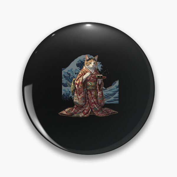 Item preview, Cute Cat Sushi Chef Retro Japanese Art T-Shirt Design  designed and sold by grumpzara.