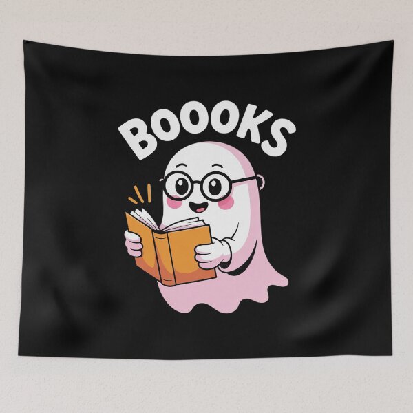 Item preview, Booooks Cute Ghost Halloween Book Lover Reading Books designed and sold by Idarmotar.