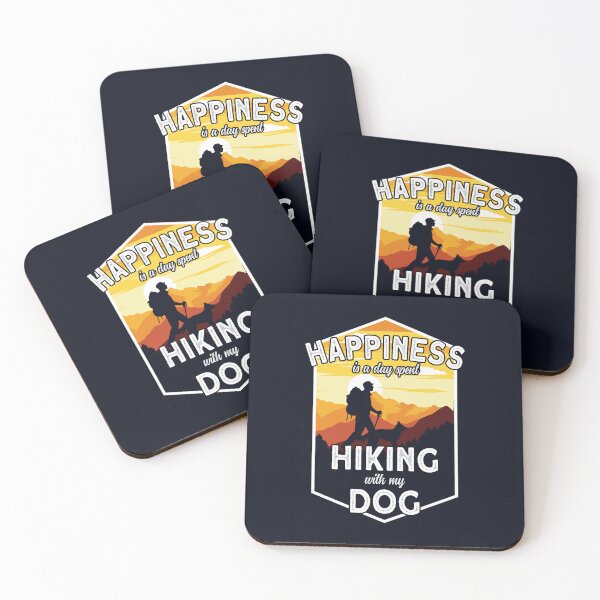 Item preview, Happiness is a Day Spent Hiking with my Dog Hiking designed and sold by Creativiltetees.