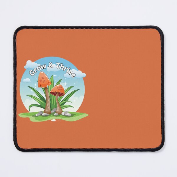 Item preview, Grow and Thrive Cartoon Mushrooms Nature Motivation Art designed and sold by anandsiva2703.