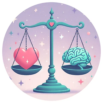 Artwork thumbnail, Heart vs Brain – Balance the Code by Meta Mirage