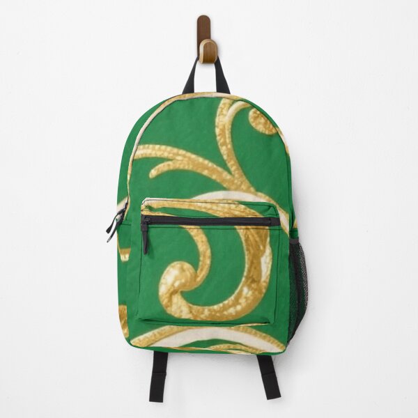 Item preview, Golden Elegance Pattern, Moss Green & Cream Scroll Design designed and sold by auraRM studio.