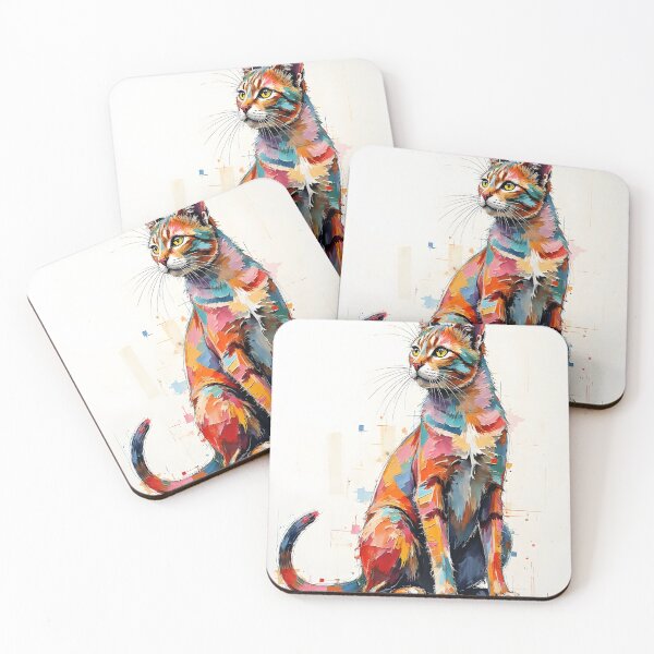 Item preview, Water Color Painting of a Modern Cat designed and sold by Huskyyy Designs.