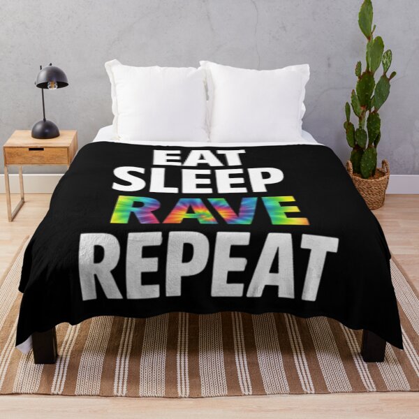 Item preview, Eat Sleep Rave Repeat Psychedelic Design designed and sold by getpressedshirt.