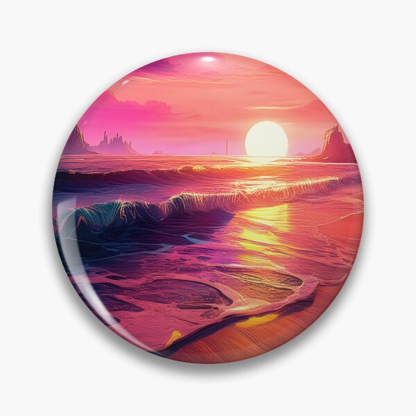 Item preview, Glitch Beach Art, Weirdcore, Fantasy Art designed and sold by CharlottePlaceArt.