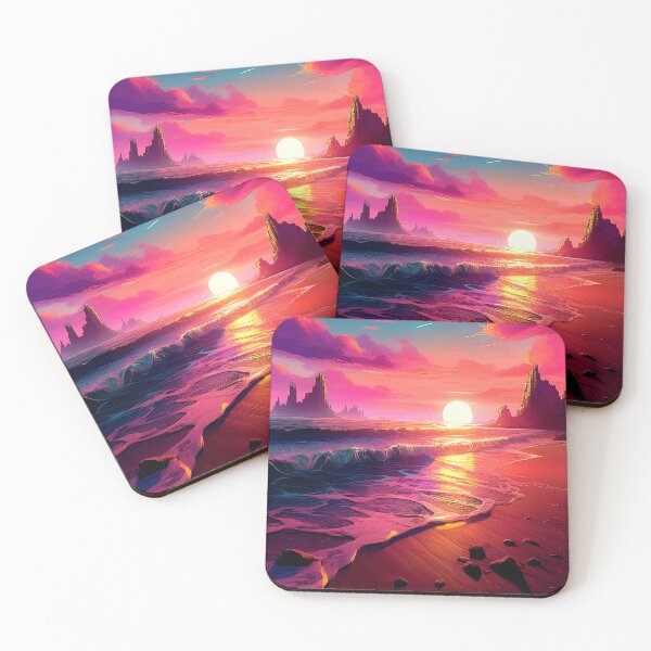 Item preview, Glitch Beach Art, Weirdcore, Fantasy Art designed and sold by CharlottePlaceArt.