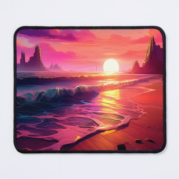 Item preview, Glitch Beach Art, Weirdcore, Fantasy Art designed and sold by CharlottePlaceArt.