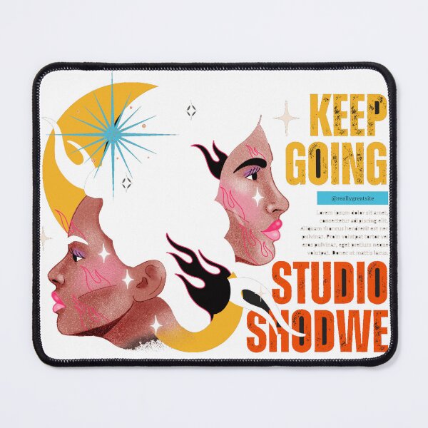 Item preview, KEEP GOING Studio Shodwe - Empowering Maximalist Portrait Art designed and sold by GenZFashion000.