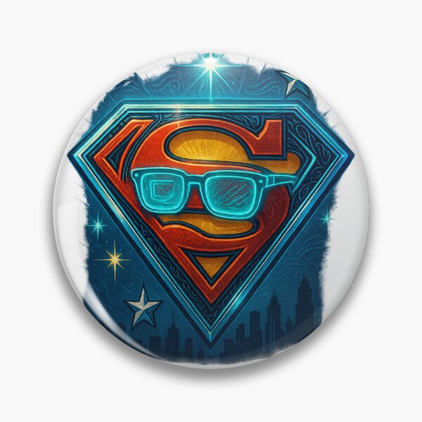 Item preview, Glowing Superman S Shield - 2025 Holographic Kryptonian T-Shirt designed and sold by GeniePixel.