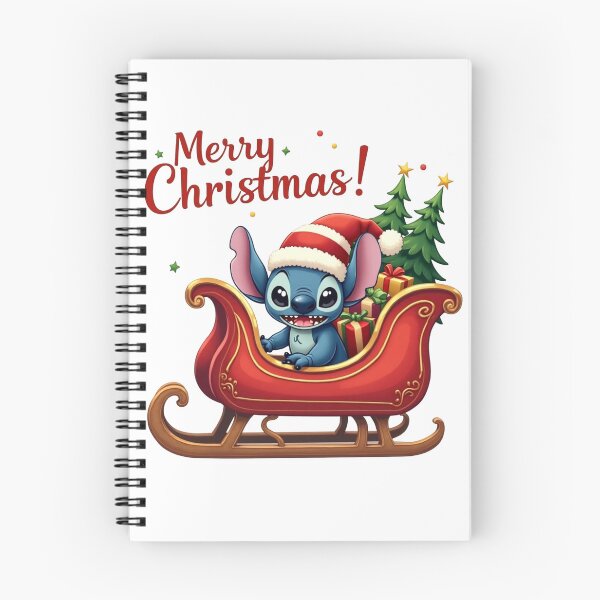 Item preview,  Merry Christmas, adorable stitch with christmas hat and santas sleigh designed and sold by nicnacc.
