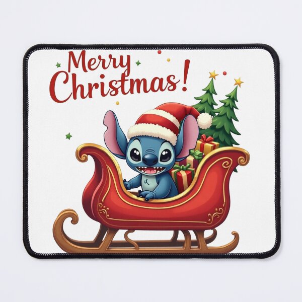 Item preview,  Merry Christmas, adorable stitch with christmas hat and santas sleigh designed and sold by nicnacc.