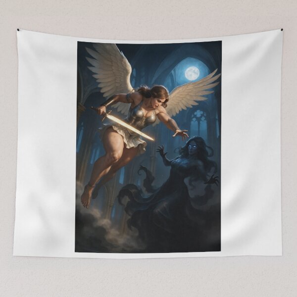 Item preview, Angel battling a spectre   designed and sold by CathryneDelamort.