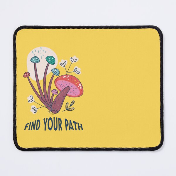 Item preview, Find Your Path Whimsical Mushroom Botanical Inspirational Art designed and sold by anandsiva2703.