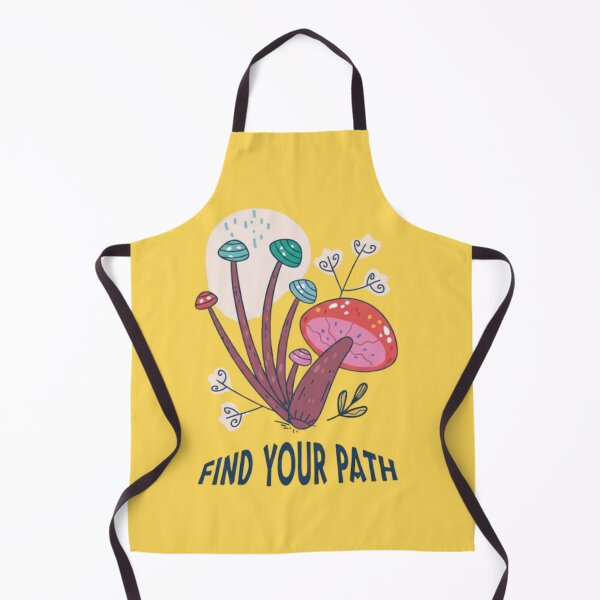 Item preview, Find Your Path Whimsical Mushroom Botanical Inspirational Art designed and sold by anandsiva2703.
