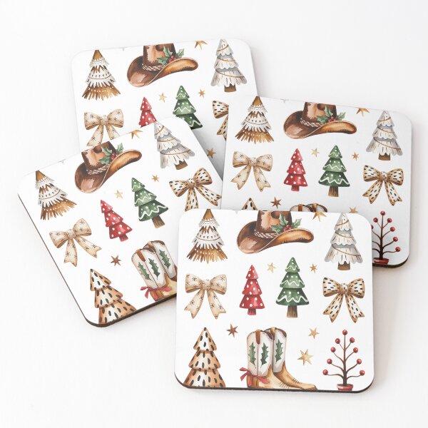 Item preview, Cowboy Boots Hat Christmas trees Cow Bows designed and sold by VladoZork.