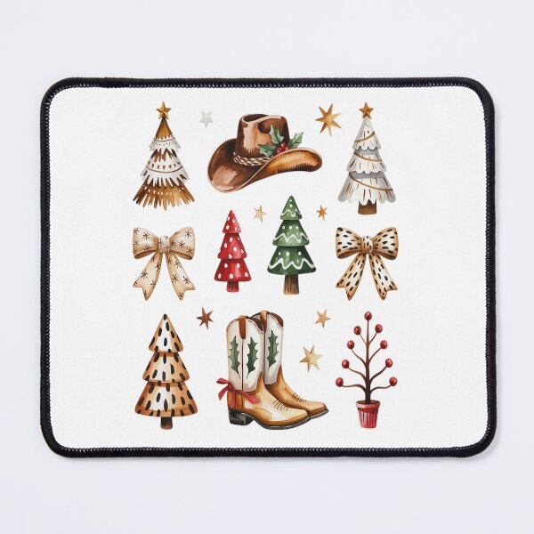 Item preview, Cowboy Boots Hat Christmas trees Cow Bows designed and sold by VladoZork.