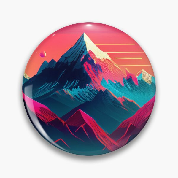 Item preview, Glitch Mountain Art, Weirdcore, Fantasy Art designed and sold by CharlottePlaceArt.