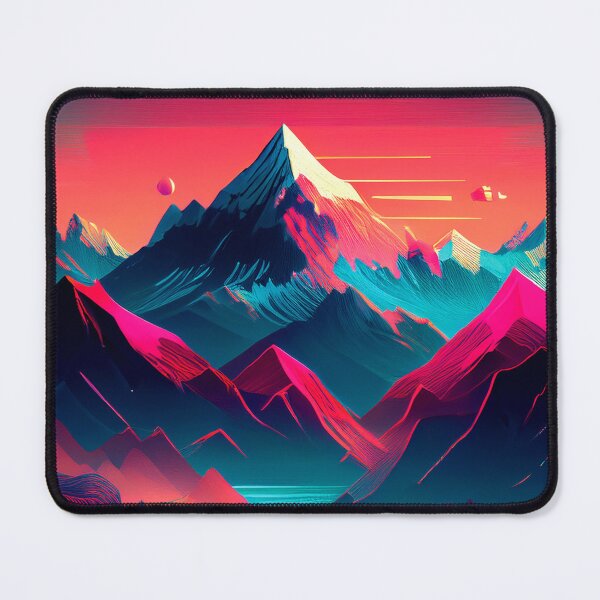 Item preview, Glitch Mountain Art, Weirdcore, Fantasy Art designed and sold by CharlottePlaceArt.