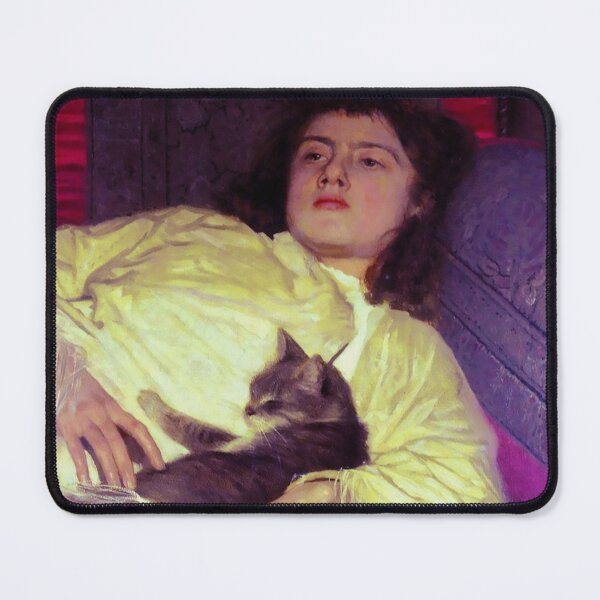 Item preview,  GIRL WITH A CAT BY IVAN KRAMSKOY (1882) designed and sold by humbleserf.