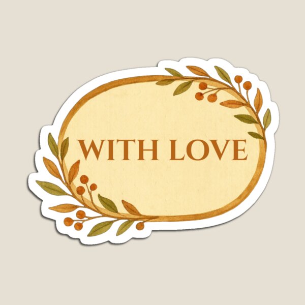Item preview, With Love Botanical Label Sticker – Vintage Floral Gift Tag for Handmade and Packaging designed and sold by HealthCoreCommunity.