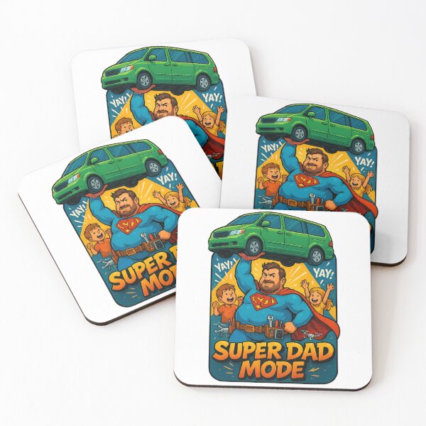 Item preview, Super Dad Superman Lift Sticker - Minivan Tool Belt Drone T Shirt designed and sold by GeniePixel.