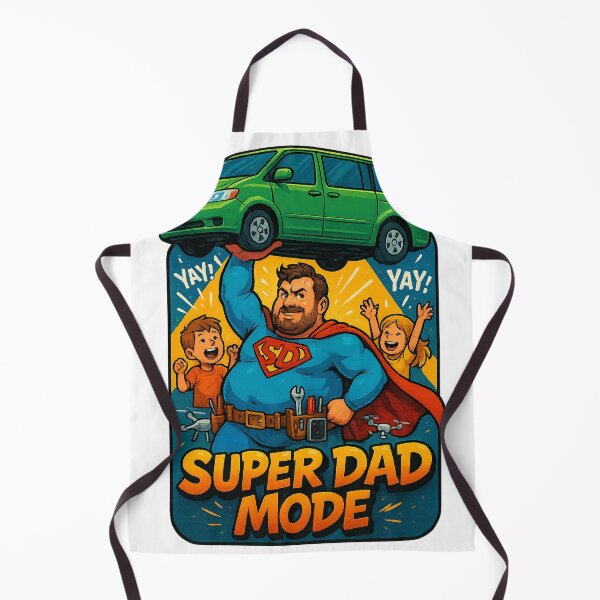 Item preview, Super Dad Superman Lift Sticker - Minivan Tool Belt Drone T Shirt designed and sold by GeniePixel.