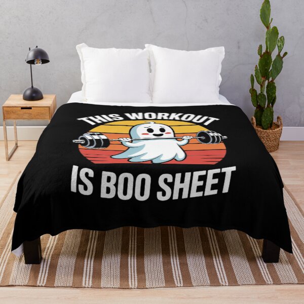 Item preview, This Workout Is Boo Sheet Halloween Boo Gym Ghost designed and sold by NeomiStoreSS.