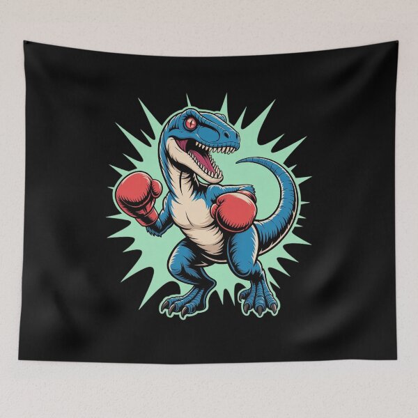 Item preview, boxing dinosaur with boxing gloves designed and sold by petrichorsworld.