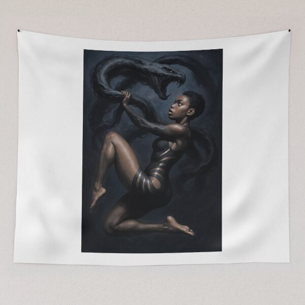Item preview, African woman giant snake cursed creatures  designed and sold by CathryneDelamort.