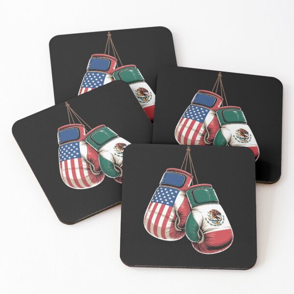 Item preview, boxing gloves with USA and Mexican flags great designed and sold by petrichorsworld.