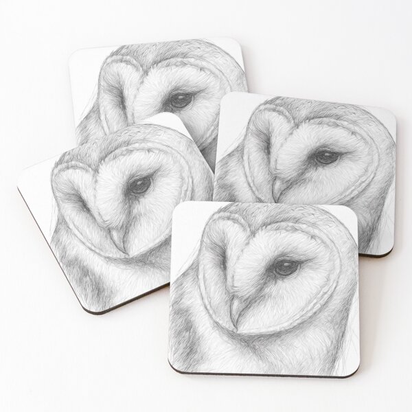Item preview, Black and White Owl Pencil Sketch designed and sold by Leon Woods Pencil Art.