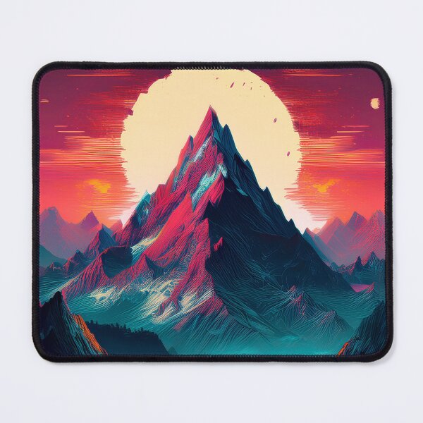 Item preview, Glitch Mountain Art, Weirdcore, Fantasy Art designed and sold by CharlottePlaceArt.