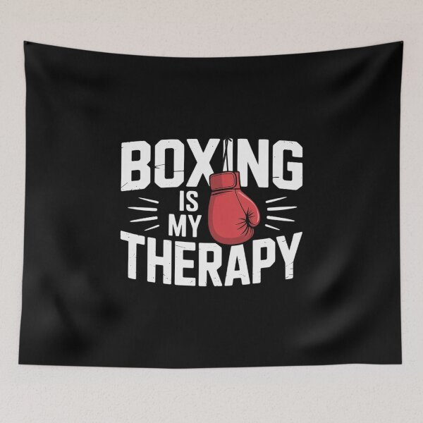Item preview, Boxing is my Therapy Boxing Quote Gym Fighter Gloves designed and sold by petrichorsworld.