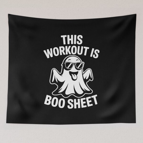 Item preview, This Workout Is Boo Sheet Halloween Ghost Exercise Gym  designed and sold by NeomiStoreSS.