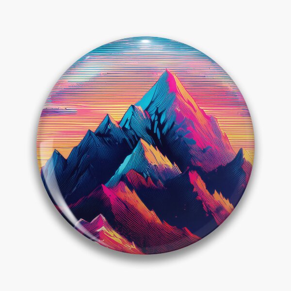 Item preview, Glitch Mountain Art, Weirdcore, Fantasy Art designed and sold by CharlottePlaceArt.