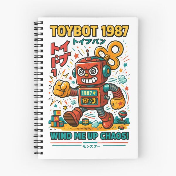 Item preview, Toybot 1987 – Wind Me Up for Chaos! | Retro Mecha Tin Robot Design designed and sold by Snackwear Apparel.