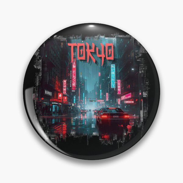 Item preview, Neon Tokyo Cyberpunk Nights Street View designed and sold by ArtCustomDesign.