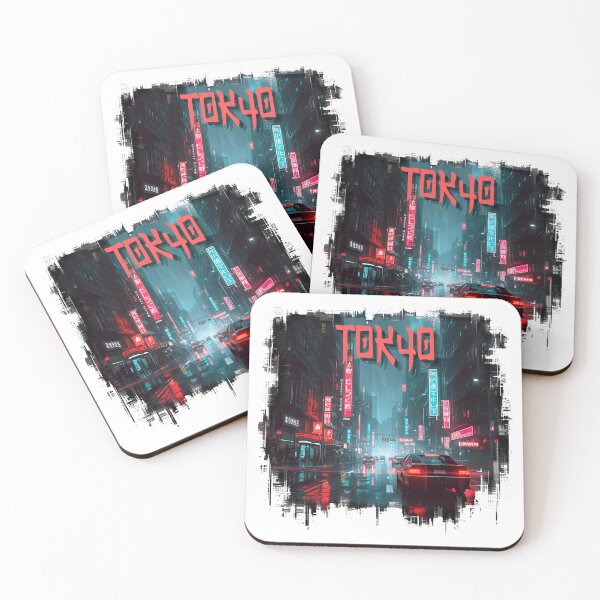 Item preview, Neon Tokyo Cyberpunk Nights Street View designed and sold by ArtCustomDesign.