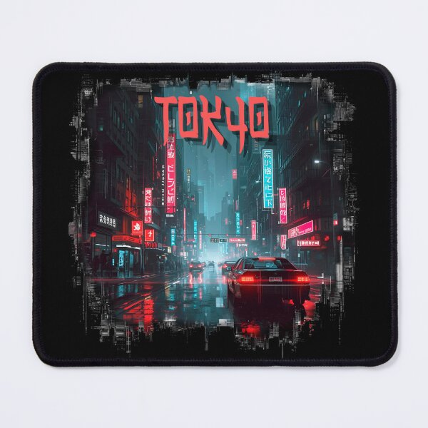 Item preview, Neon Tokyo Cyberpunk Nights Street View designed and sold by ArtCustomDesign.