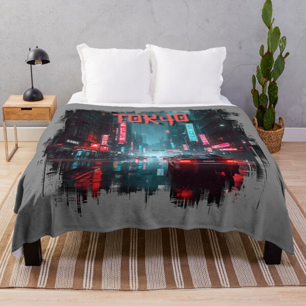 Item preview, Neon Tokyo Cyberpunk Nights Street View designed and sold by ArtCustomDesign.