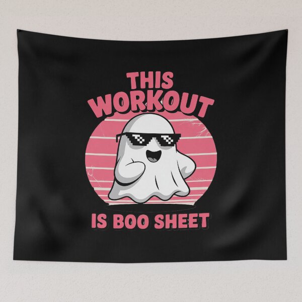 Item preview, This Workout Is Boo Sheet Halloween Gym Ghost  designed and sold by NeomiStoreSS.