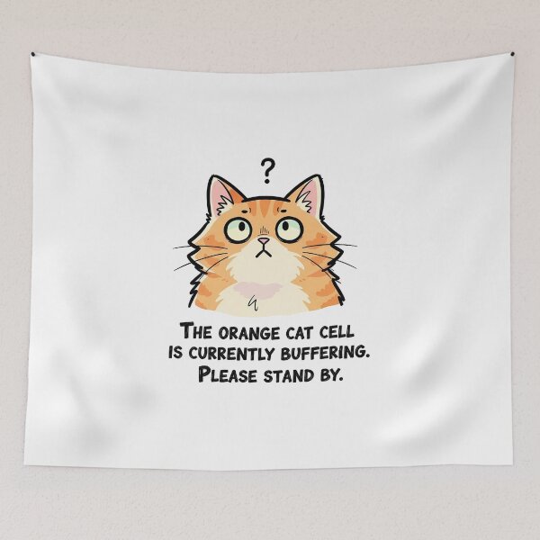 Artikelvorschau, Orange Cat Buffering Meme entworfen und verkauft von Thunderbelts.