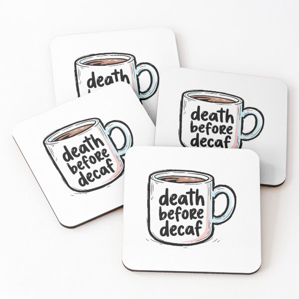 Item preview, Death Before Decaf Coffee Cup designed and sold by Thunderbelts.