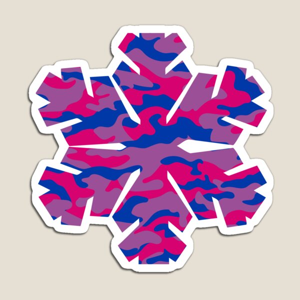 Item preview, Bisexual camo 1 snowflake version designed and sold by Chasing Autumns.