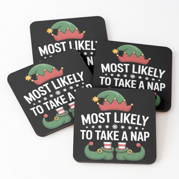 Item preview, Most Likely to Take a Nap Matching Christmas Elf  designed and sold by papertaless.