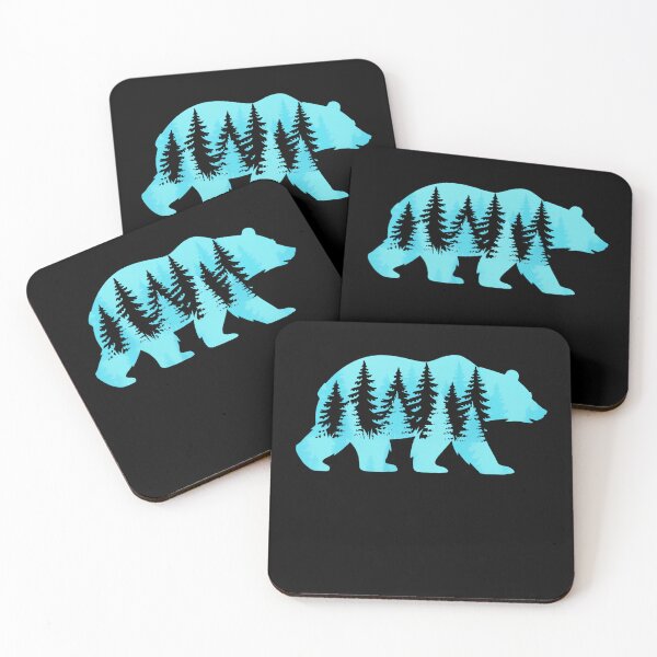 Item preview, Nature Forest Mountains Trees Wildlife Animal Brown Bear designed and sold by papertaless.